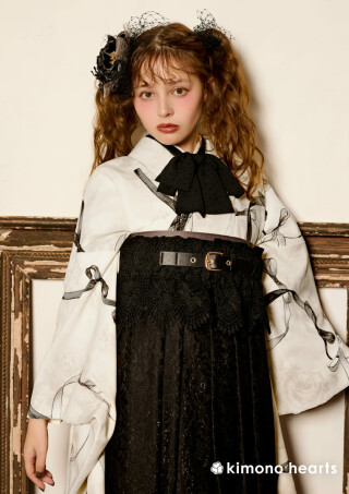 No.9560 リボン柄×黒袴