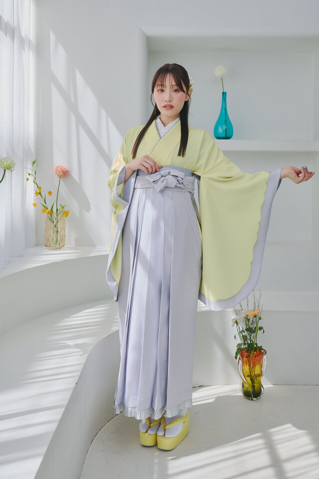 【二尺袖】THE MIMOSA 【袴】ラメサンドの衣装画像2