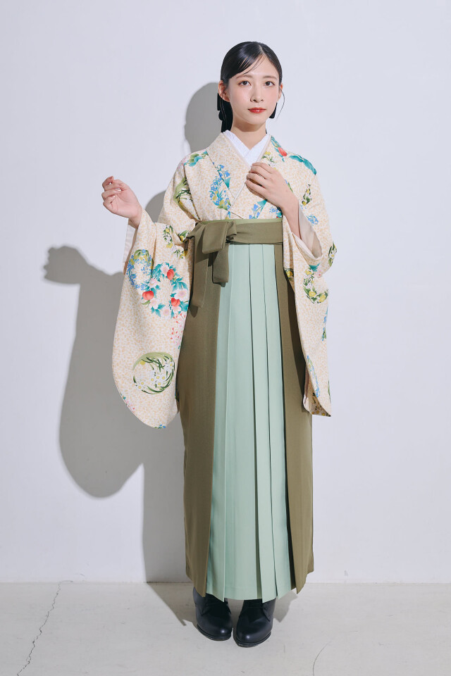 【二尺袖】草原の恋歌 【袴】ムジサンドの衣装画像1