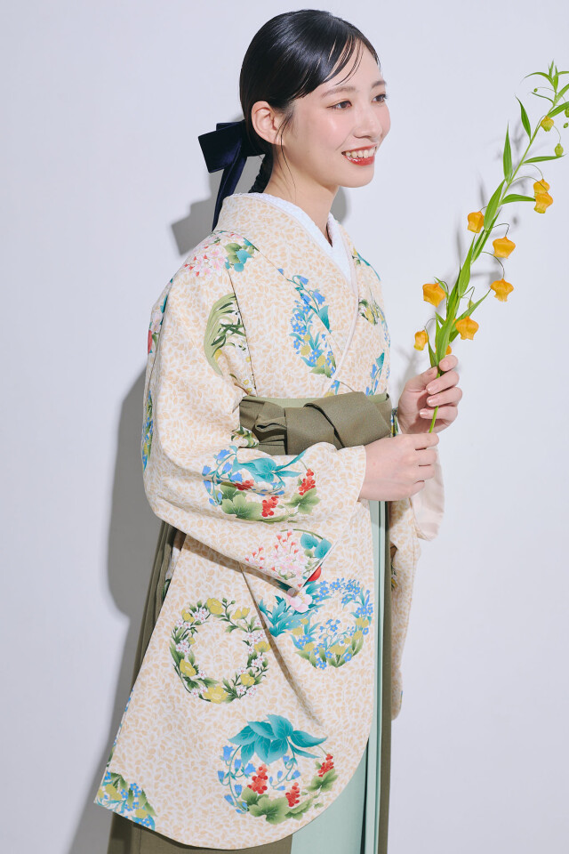 【二尺袖】草原の恋歌 【袴】ムジサンドの衣装画像3