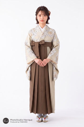 No.14837 (ガーリー)ベージュ 花柄