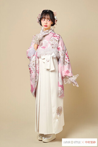 No.4423 JAPAN STYLE×中村里砂ブランド袴ネットレンタル　ピンク　ガーリー　かわいい　量産型コーデ　おしゃれ　フェミニン　R26097