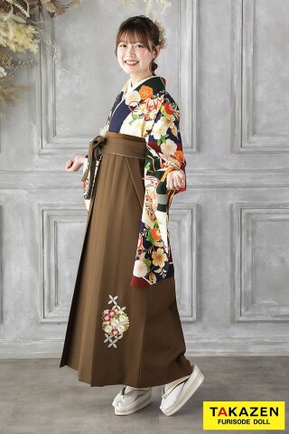 No.4461 正統派古典　エンジ/青　鞠柄　清楚　王道　きれいめ　定番　今田美緒ブランド袴ネットレンタル　K21010