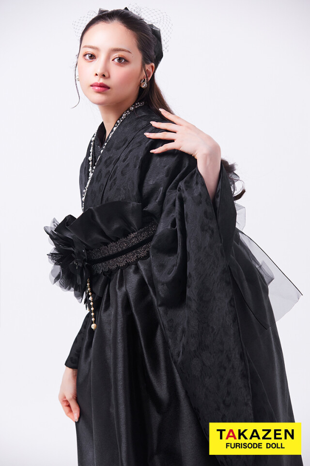 最新作ヘップバーン袴 黒 ヒョウ柄 大人っぽい かっこいい おしゃれ MODE ブーツコーデ Shiho【通販可】LH29の衣装画像3