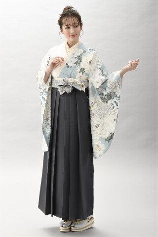 白ミント染分けの花舞＆袴