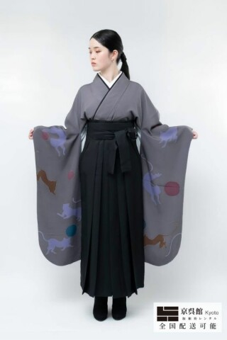 No.13534 猫 × 無地袴