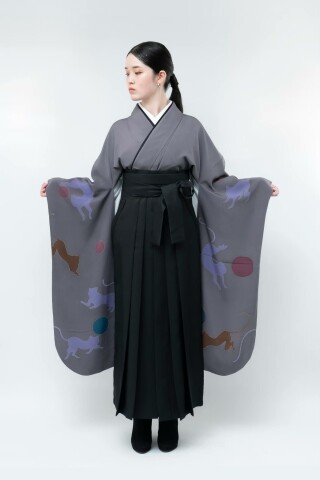 No.13534 猫 × 無地袴