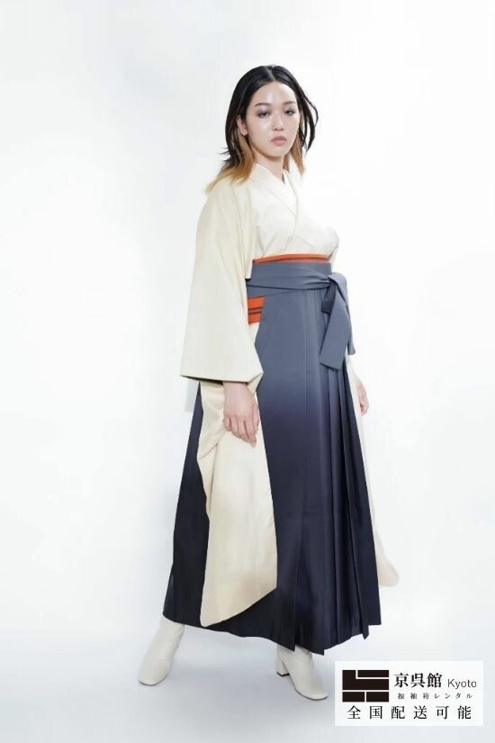 紬 × グラデーション袴の衣装画像3