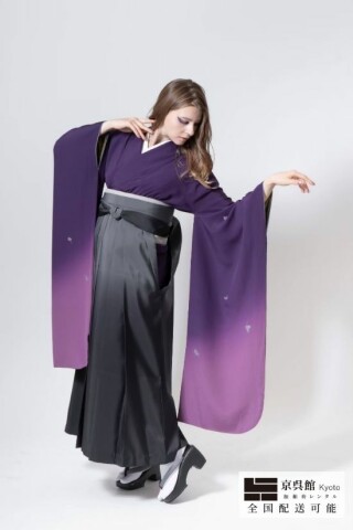 No.13547 無地ぼかし蝶 × グラデーション袴