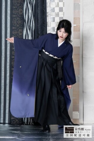 No.13548 無地ぼかし花びら × 無地袴