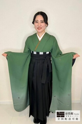 No.13561 無地ぼかし蝶 × 無地袴