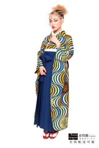 No.13563 WAFRICA着物 × 無地袴