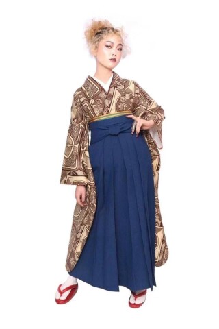 No.13564 WAFRICA着物 × 無地袴