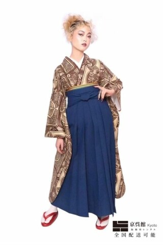 No.13564 WAFRICA着物 × 無地袴