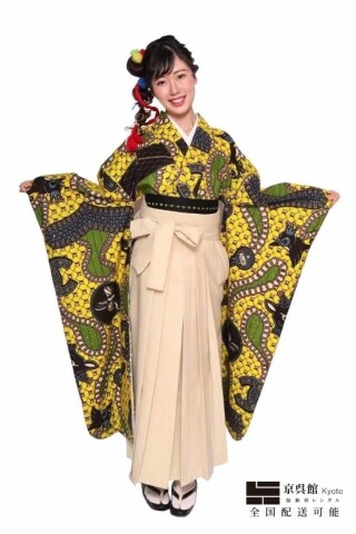 No.13569 WAFRICA着物 × 無地袴