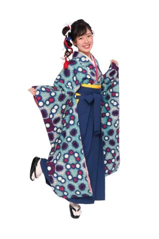 No.13570 WAFRICA着物 × 無地袴