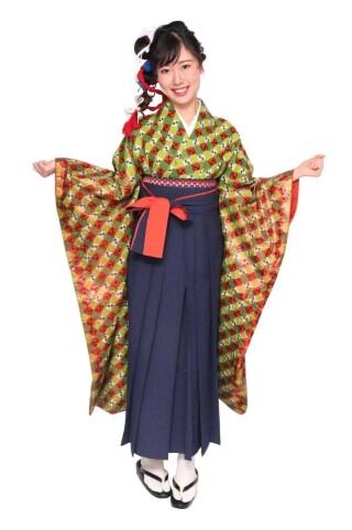 No.13571 WAFRICA着物 × 無地袴