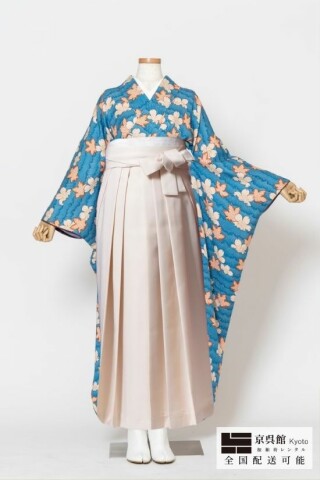 No.14076 桜に紅葉スワロ×無地袴