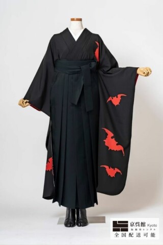 No.14084 蝙蝠コウモリ×無地袴