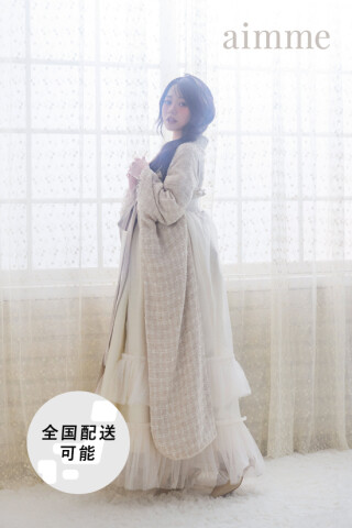 aimmeオリジナルベージュ振袖×aimmeオリジナルベージュ袴