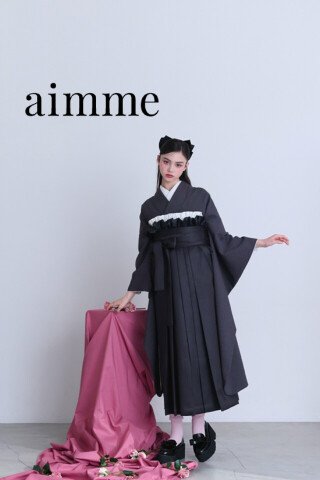 No.7584 aimmeオリジナルストライプ着物