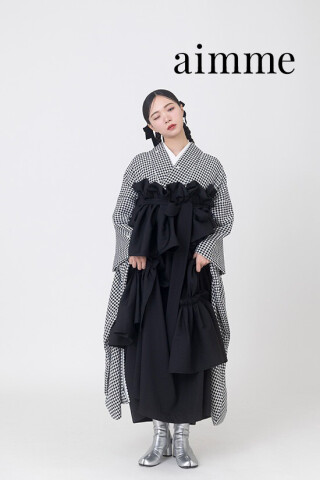 千鳥×ティアードフリル袴ブラック