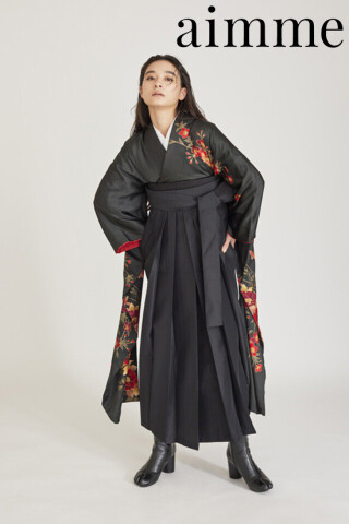 No.7519 【弓ライカ着用】Black ×Black袴