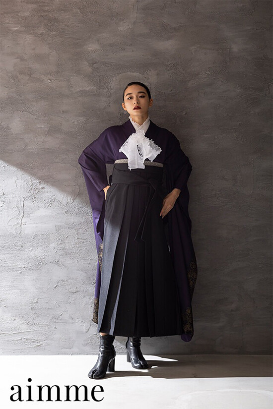 【弓ライカ着用】No,4229×ブラック袴の衣装画像1