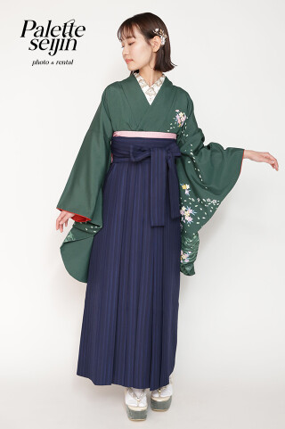 No.9039 緑×紺色ストライプ