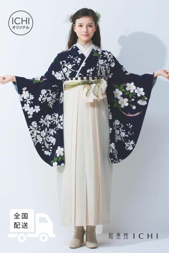 M0114 桜丸紋 / 紺の衣装画像3