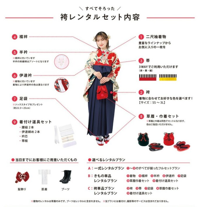 ◆　卒業袴　一式レンタルプラン　◆