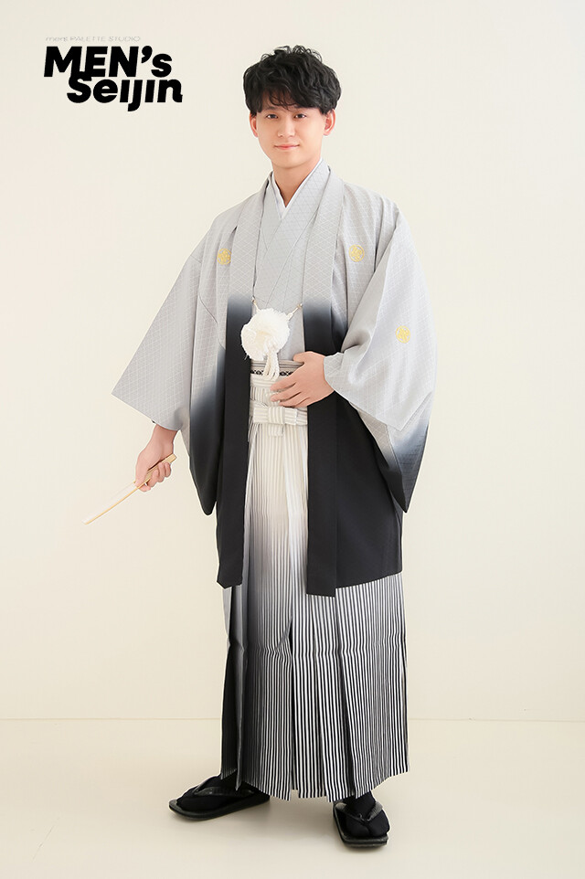 グレーグラデーション羽織の衣装画像1