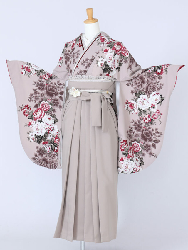 〖人気のくすみ〗ベージュ地 ピンクの薔薇 ✽.。.:*・゚の衣装画像1