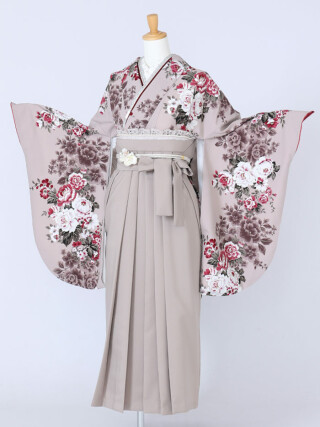 〖人気のくすみ〗ﾍﾞｰｼﾞｭ地 ﾋﾟﾝｸの薔薇　✽.｡.:*・ﾟ