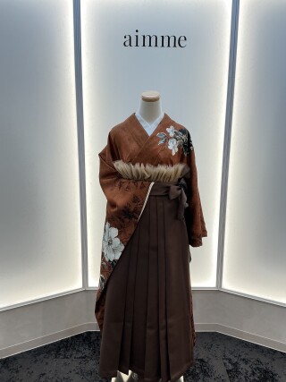 JILL STUART　テラコッタ振袖×aimmeオリジナルレザーブラウン袴