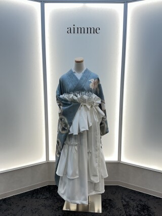 No.14716 水色振袖×aimmeオリジナルティアードフリル袴