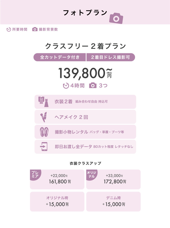 卒業袴撮影のみクラスフリー2着プラン