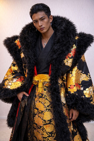 No.14270 【男袴】BASARA　＃ゴールド＃派手男子