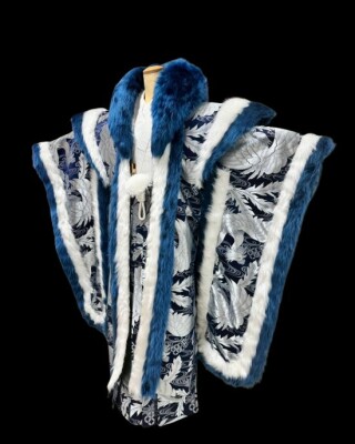 最強派手袴　ブルーシルバー