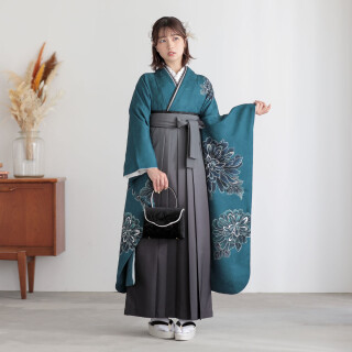 R2214 TRENDNOW × 高石あかり ターコイズブルー 牡丹