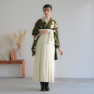 No.14191 G1013 そしてゆめ 抹茶 流水に椿