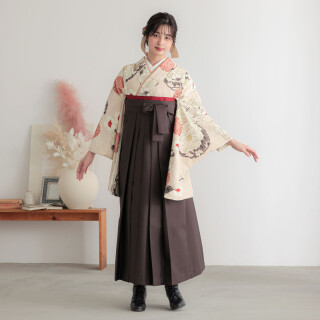 No.14192 G1020 九重ベージュローゼ 花丸紋